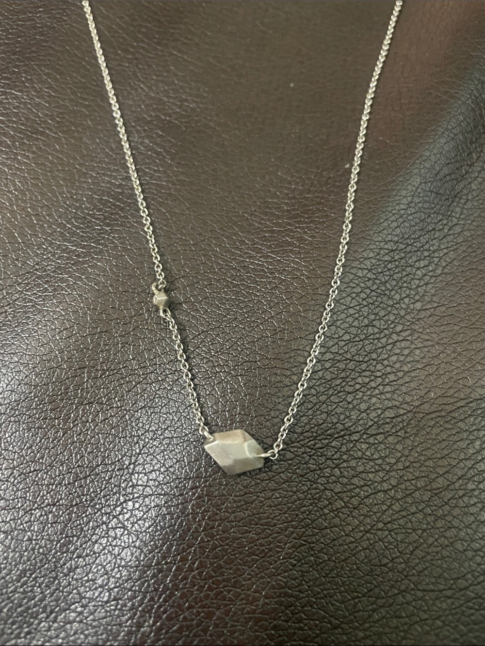 Kendra Scott Silver Geometric Pendant Necklace